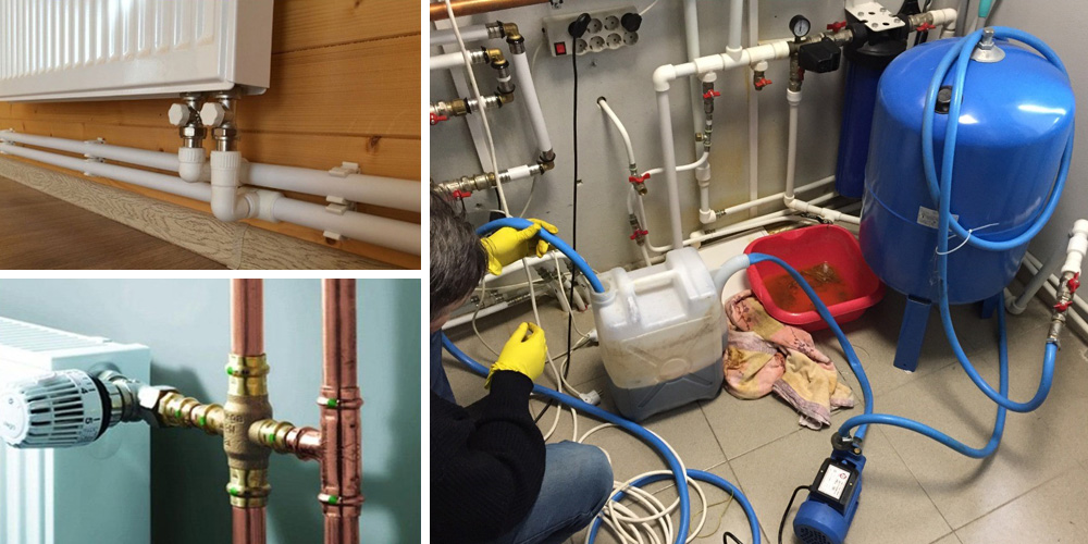 В трубах отопления журчит вода